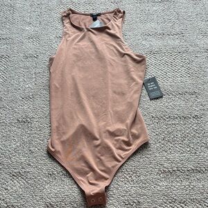 Express Kids Ribbed Tank One-Piece Bodysuit - Brown